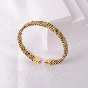#072 Minimalist Classic Style Titanium Steel Cuff Bracelets